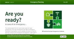 Desktop Screenshot of emergencyplanning.ie