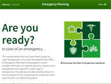 Tablet Screenshot of emergencyplanning.ie